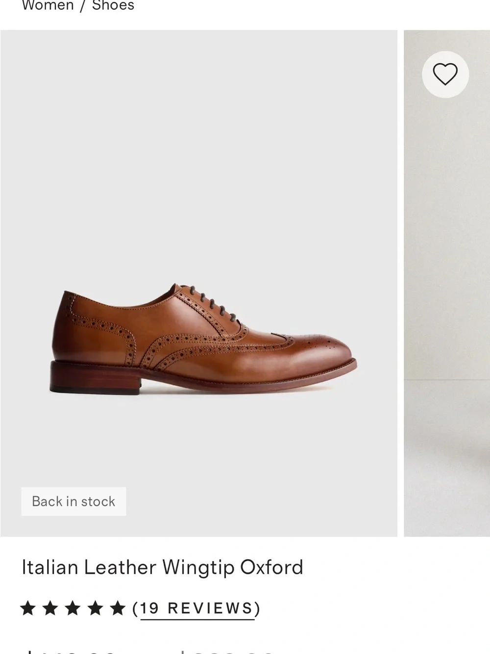 Cole Haan Tan Brown Leather Wingtip Derby Oxfords
